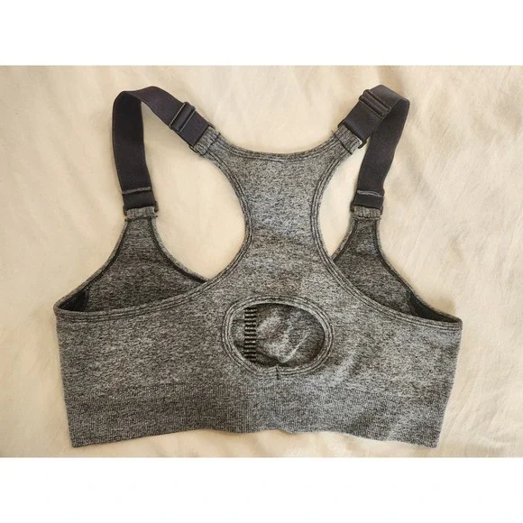FLAG NOR FAIL Seamless Racerback Sports Bra Gray Women's Size Small Athletic - Picture 2 of 3